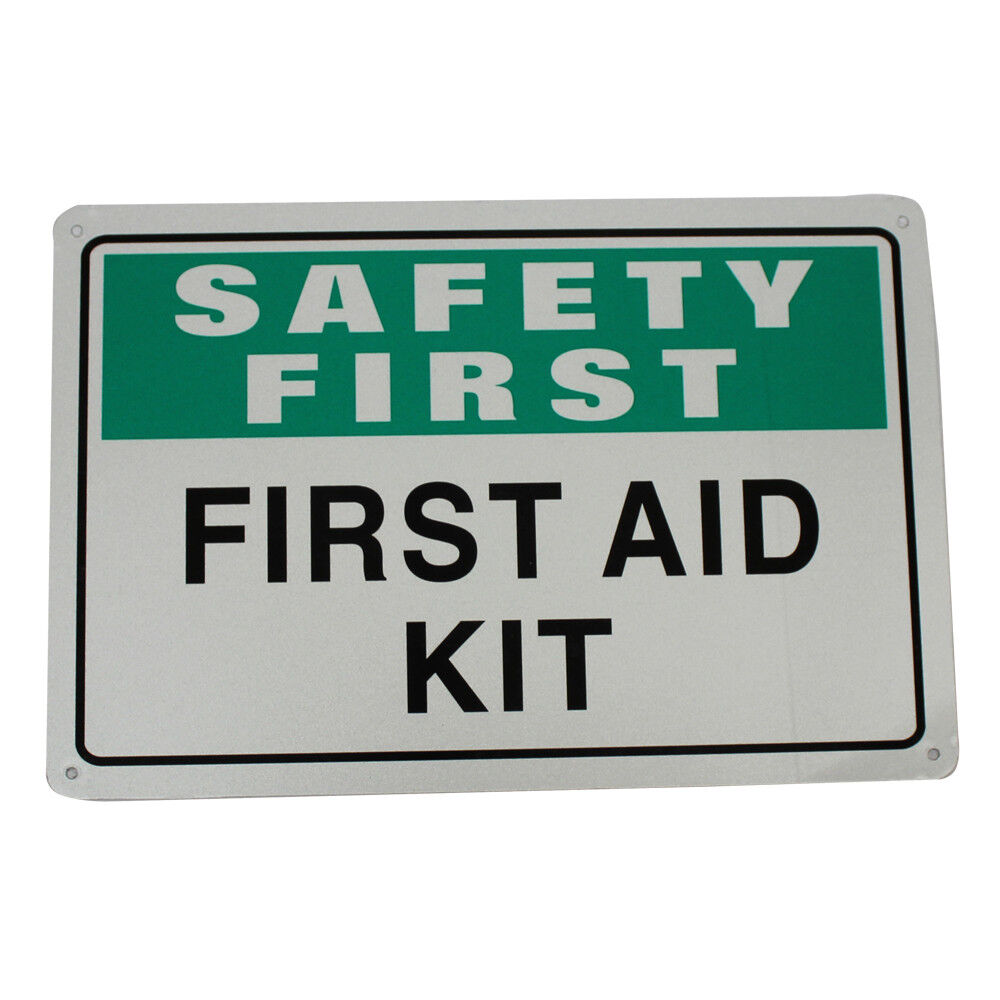 Warning  Safety First Aid Kit Sign  200x300mm Metal Al Public Work Health