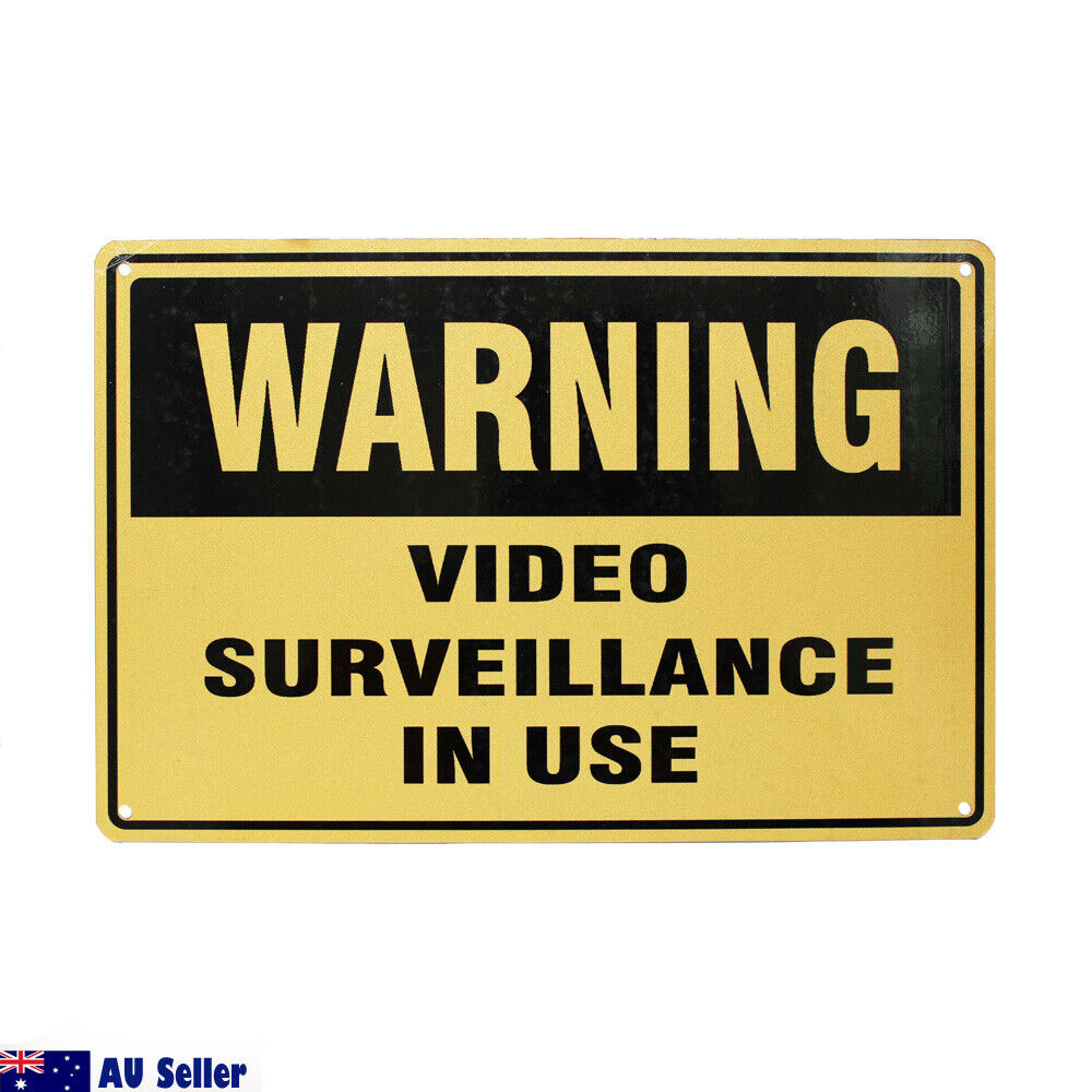 Warning Notice Video Surveillance In Use Sign 200x300mm Metal Al Safety