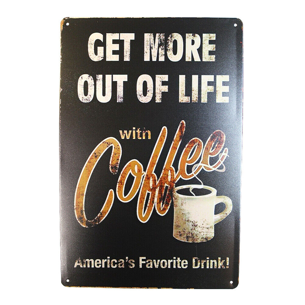 Tin Sign  Sprint Coffer Life America Drink Bar Whisky Rustic Look