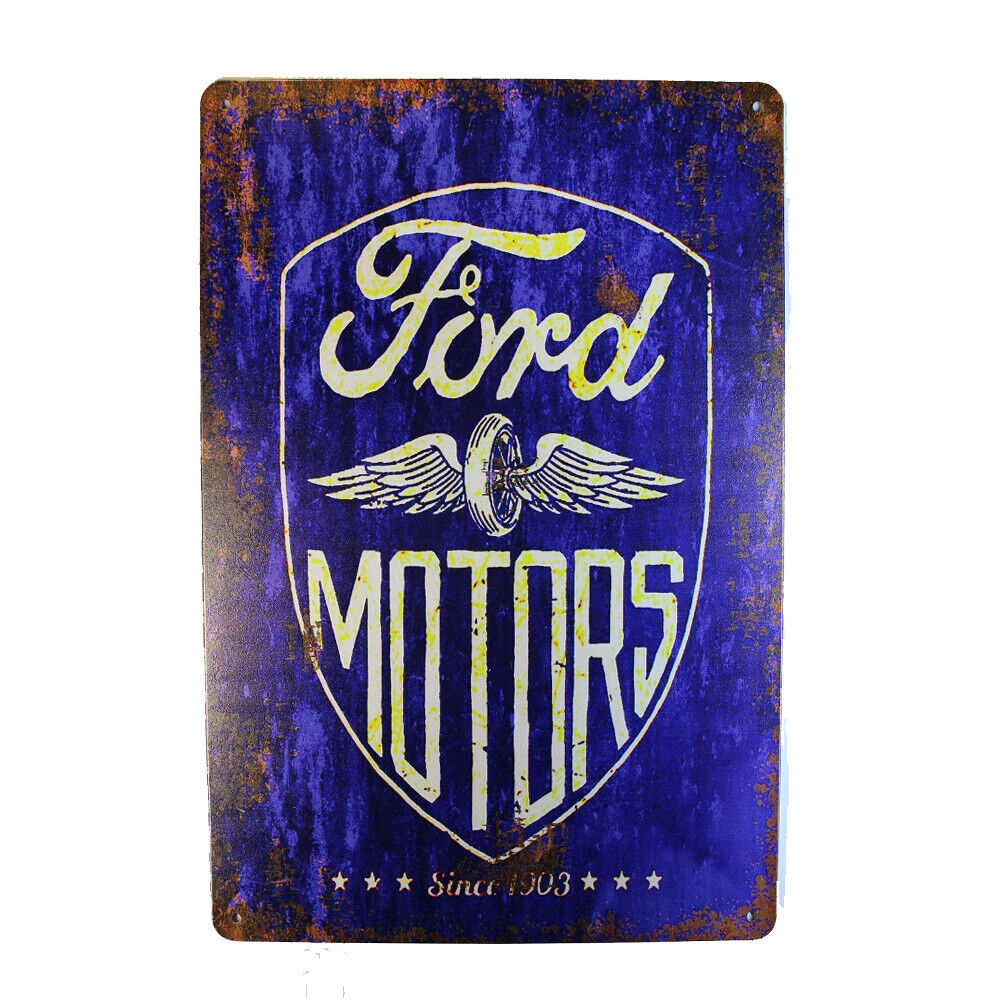 Tin Sign Ford Motors Sprint Drink Bar Whisky Rustic Look