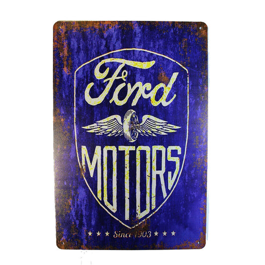 Tin Sign Ford Motors Sprint Drink Bar Whisky Rustic Look