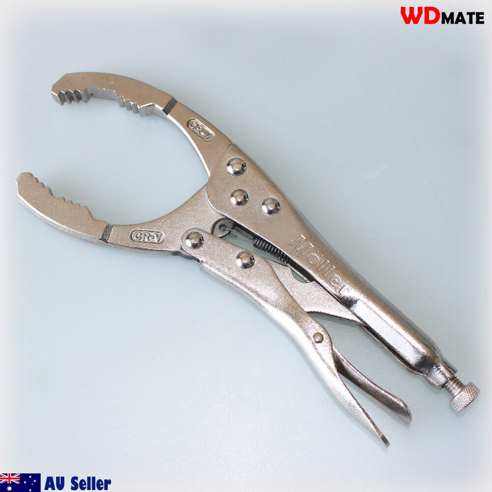 40-100mm 10″ Oil Filter Remover Plier Lockup Grid Wrench Crv Forged Garage Car