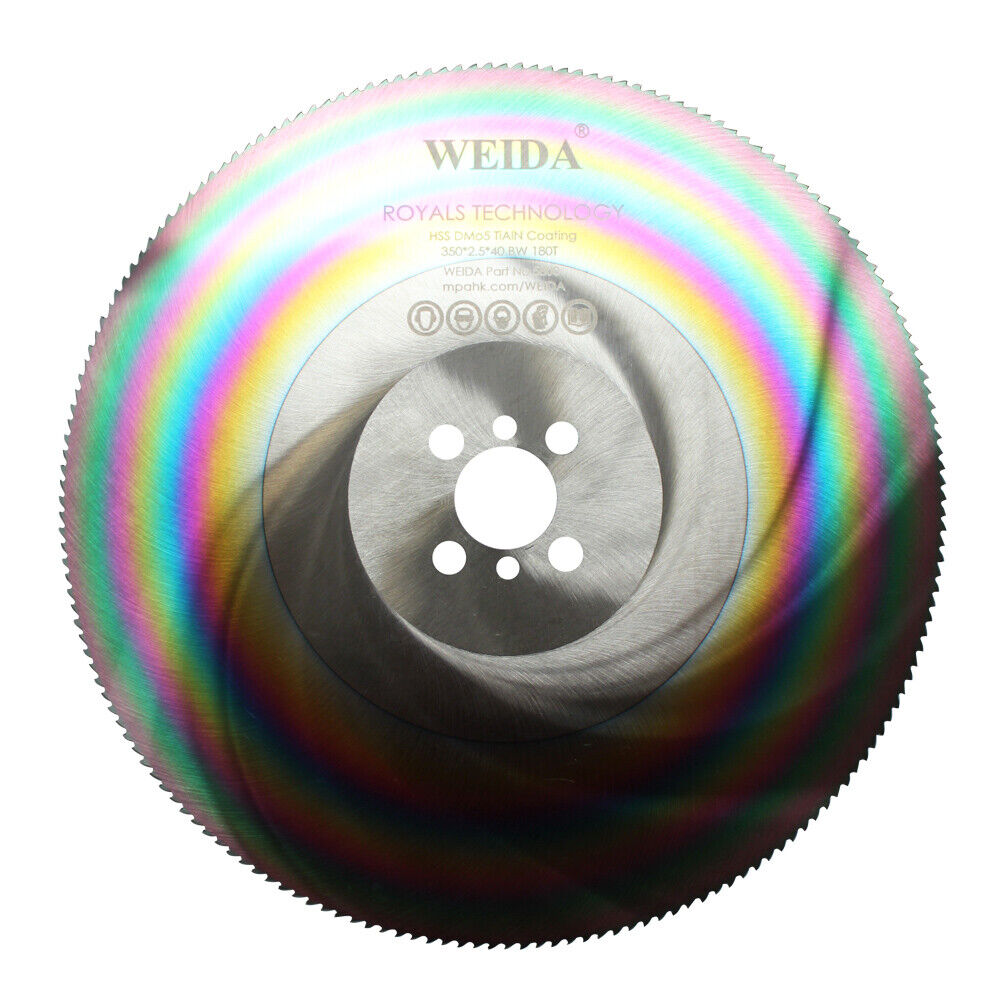 Hss Saw Blade Circular 350mm 180t Cutting Disc 14″ 2.5*40mm Dm05 Tialn Titanium