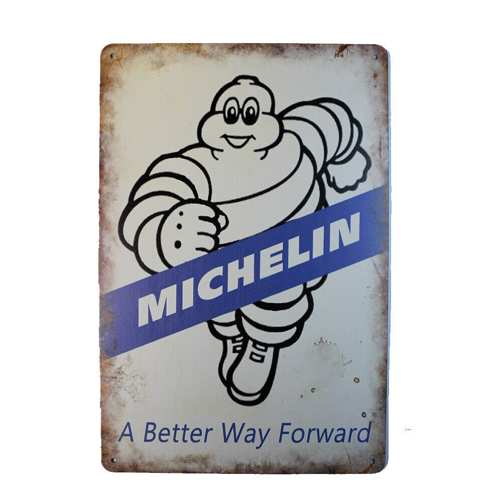Tin Sign Michelin Sprint Drink Bar Whisky Rustic Look