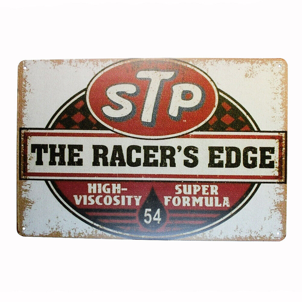 Tin Sign Stp The Racer`s Edge Sprint Drink Bar Whisky Rustic Look