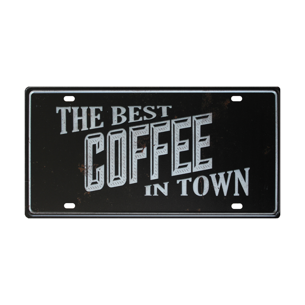 Tin Sign The Best Coffee In Town Metal Tin Sign Vintage Man Cave150x300mm
