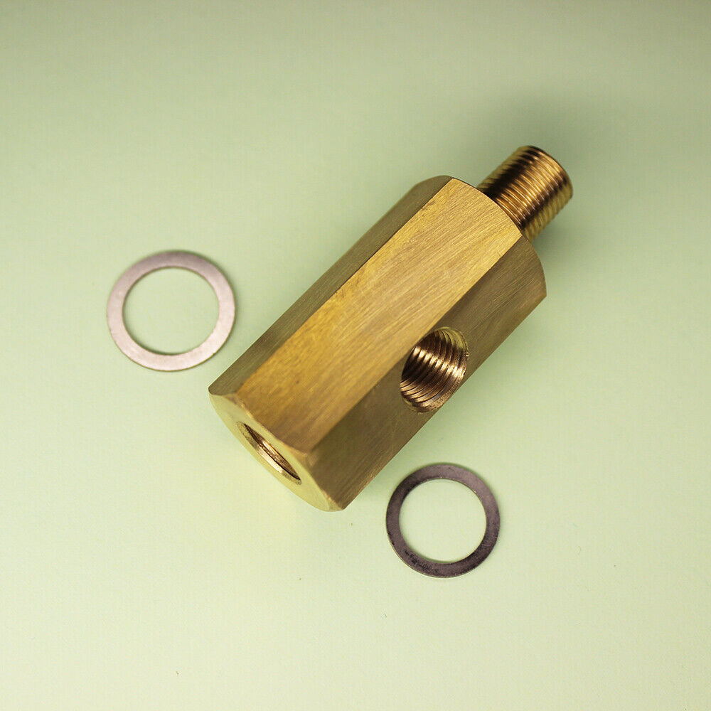 Oil Pressure Gauge Adapter 1/8″ Npt Female R1/8″ Male Thread Pro Lite Brass