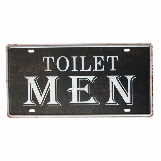 Tin Sign Men Toilet Metal Tin Sign Vintage Retro 150x300mm Man Cave Metal