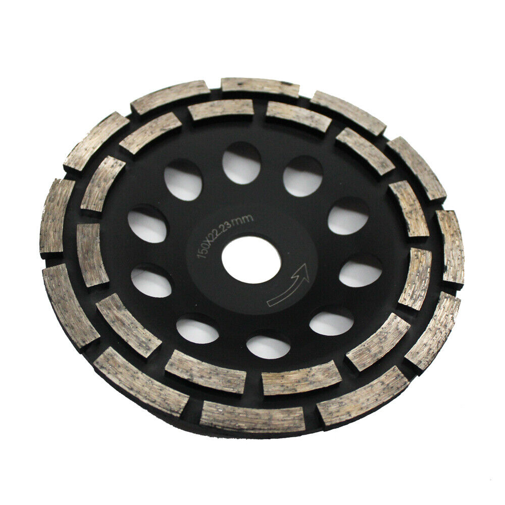 150mm Diamond Grinder Wheel Disc Grinding Double Row Stone Brick Concrete 24 Seg