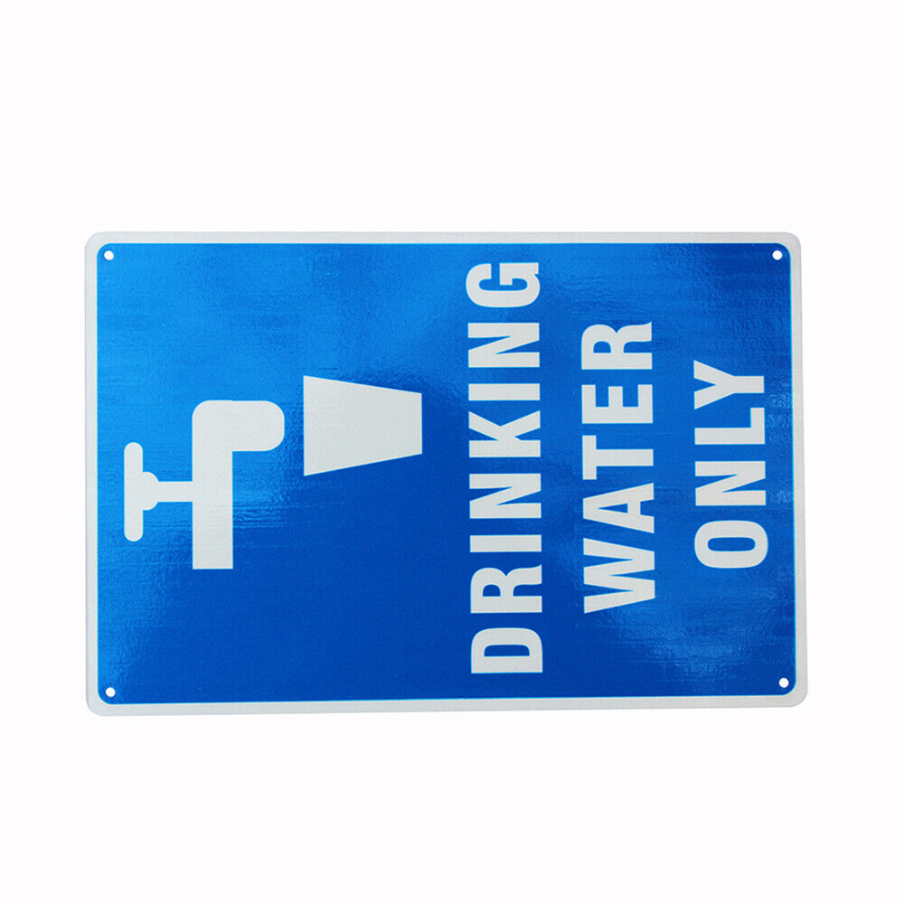 Warning Drinking Water Only Sign 200*300mm Reflective Metal Reflective Sign