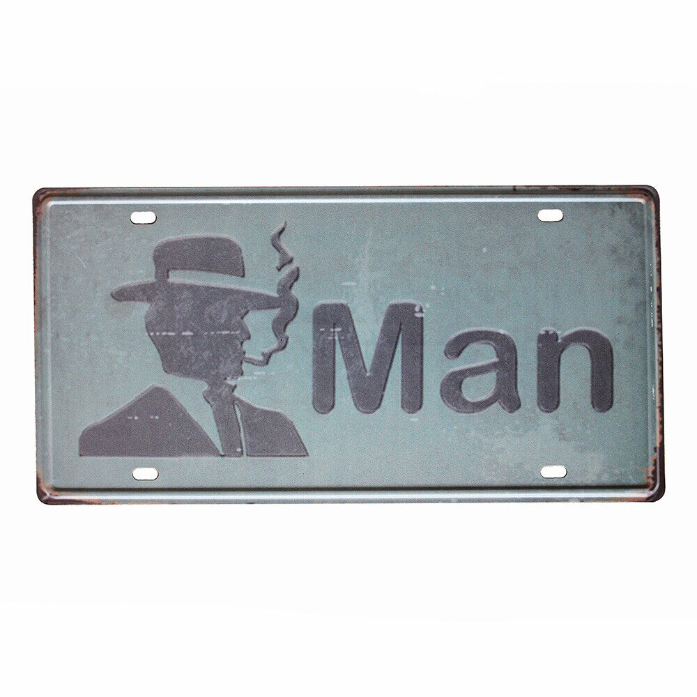 Tin Sign Man Metal Tin Sign Vintage Retro 150x300mm Man Cave Metal