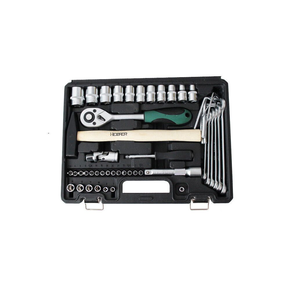 58pc Comb Socket Set 1/4″ 1/2″ Bit Bar Plier Ratchet Joint Plug Handle  20003029