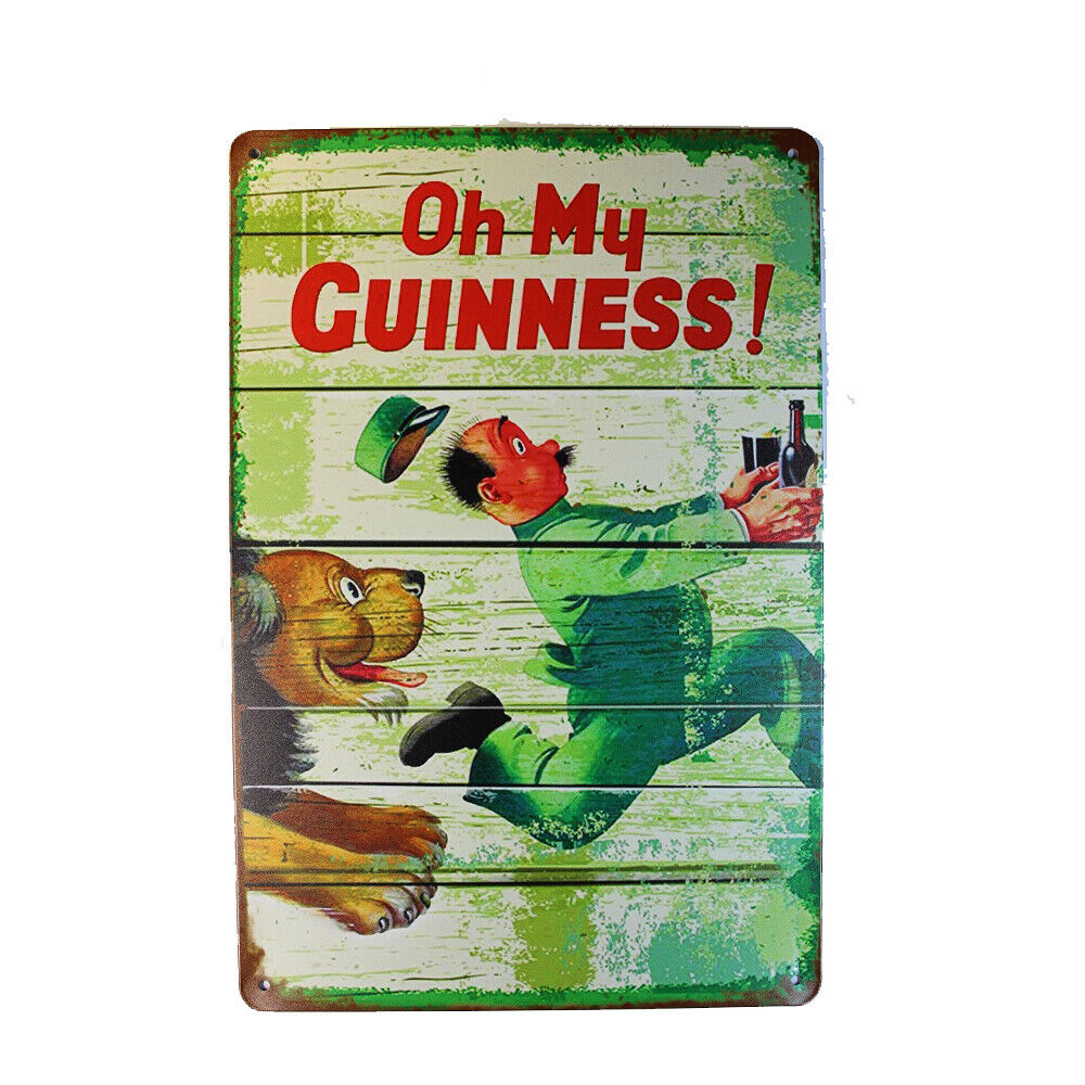 Tin Sign Oh My Guinness! Sprint Drink Bar Whisky Rustic Look