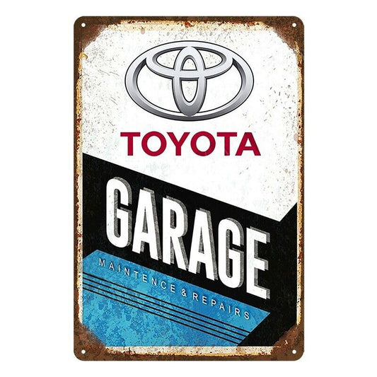 Tin Metal Sign Toyota Garage Maintence Repair 20x30cm Rustic Vintage