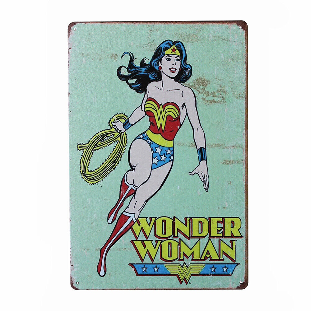 Tin Sign Wonder Woman Metal Sign Vintage Tin 200x300mm Metal