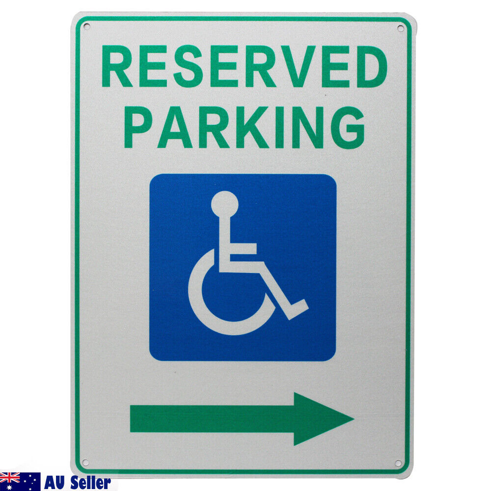 Warning Notice Reserved Parking Only Disabled 200x300mm Public Al Waterproof