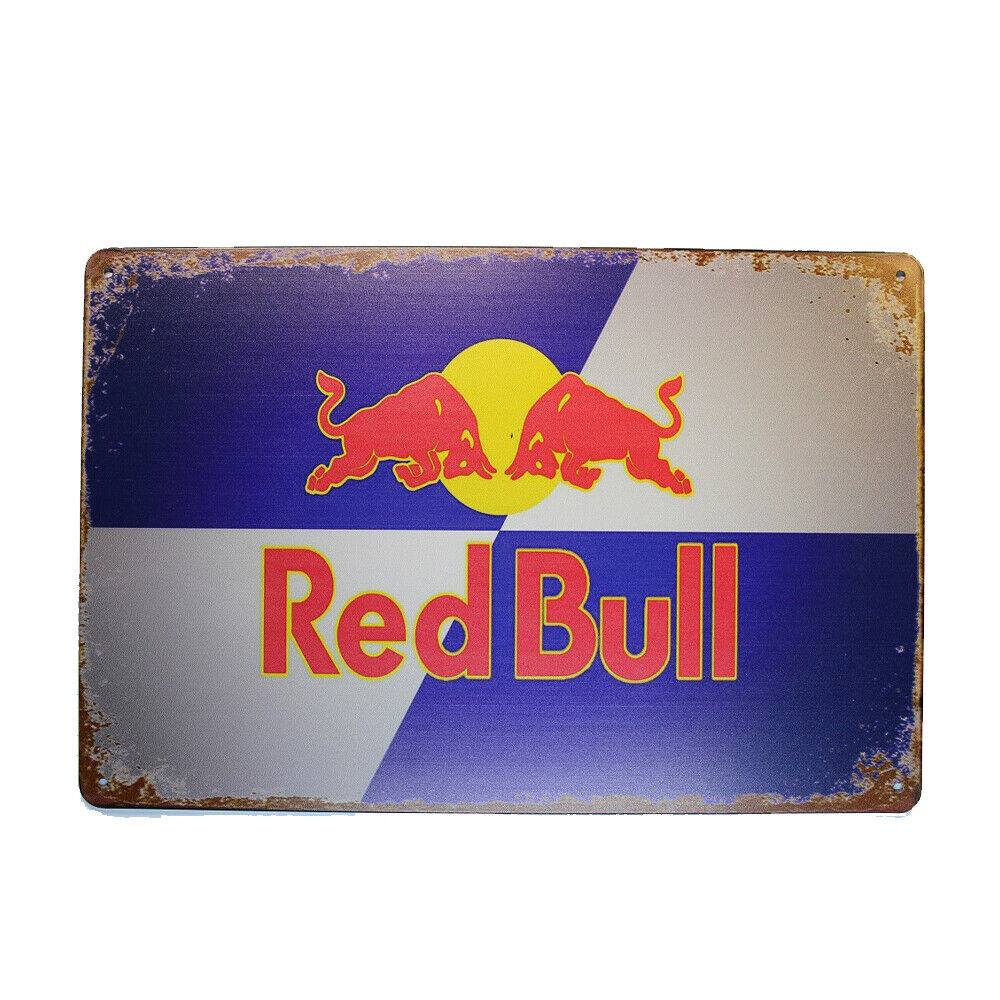 Tin Sign Red Bull Sprint Drink Bar Whisky Rustic Look