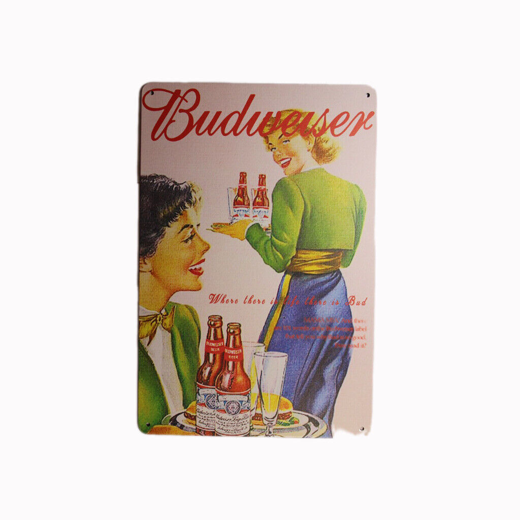 Tin Sign Budweiser  Sprint Drink Bar Whisky Rustic Look